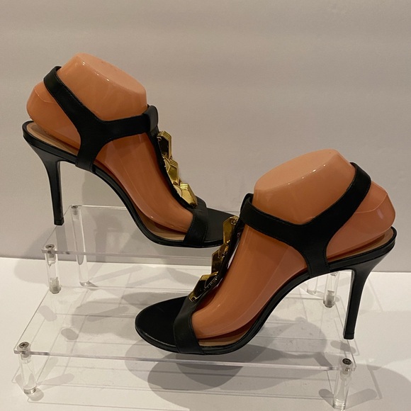 Trina Turk Loyola Slingback Dress Sandals Ultra High Heel Size 9 M Black EUC - Picture 2 of 13